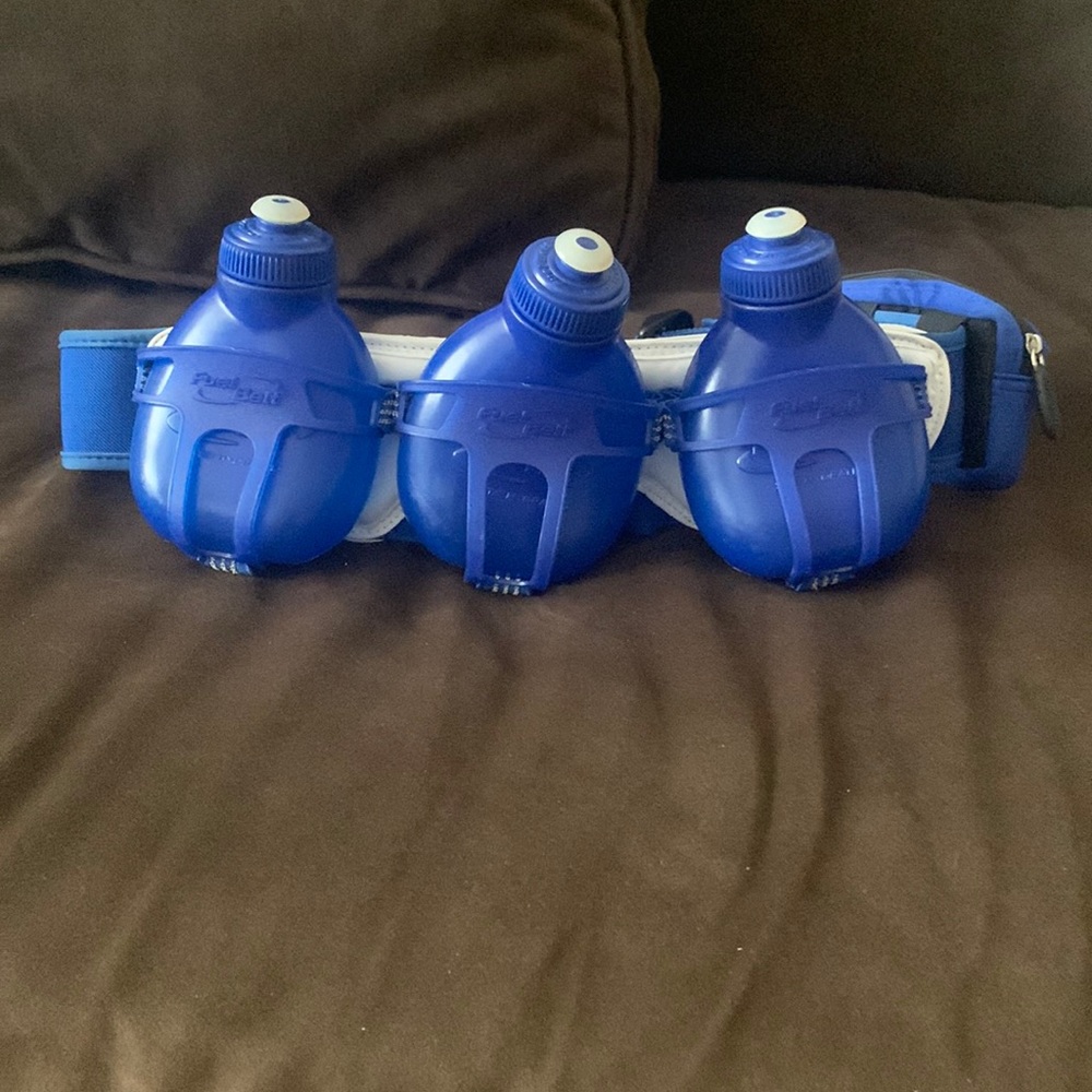 Electric blue fuel belt 3 bottle